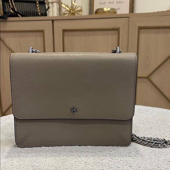 Tory Burch Handbags - Tory Burch Taupe Crossbody Bag